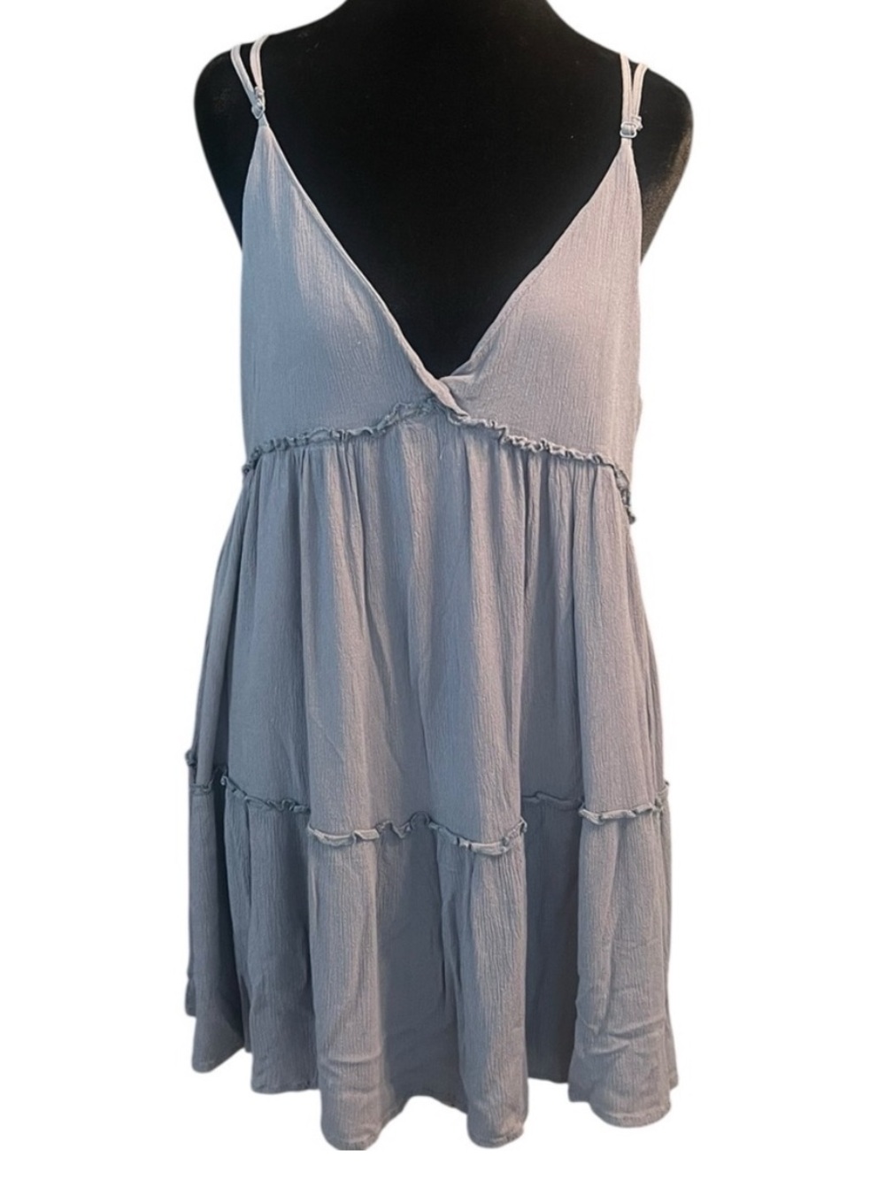 Wishlist Apparel Gray Tiered Mini Dress Womens M